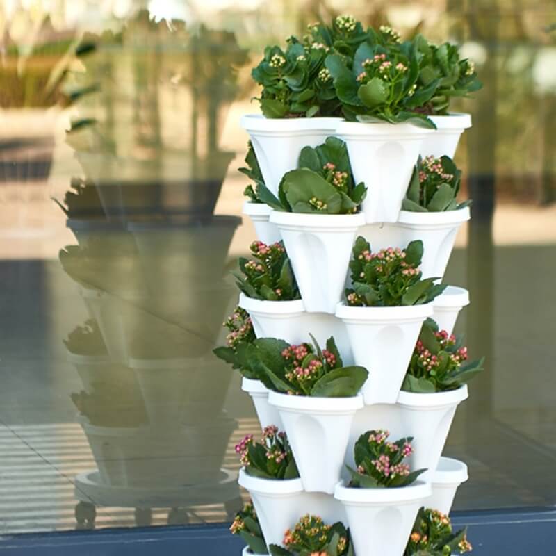 Stackable Planter Self-Watering 4-Tier