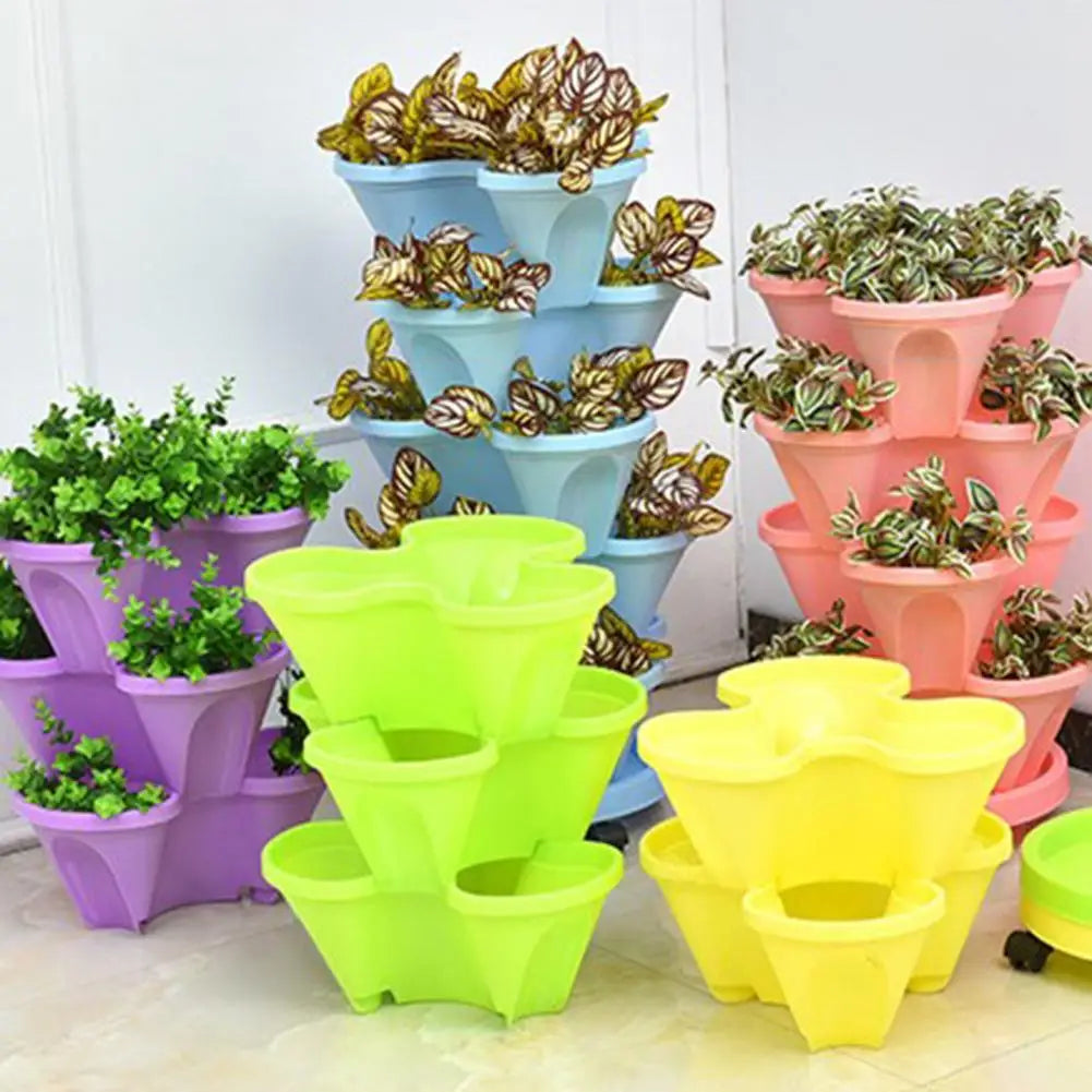 Stackable Planter Vertical Garden Herbs & Vegetables