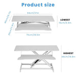 Standing Desk Riser Dual-Tier 37-Inch Sit-Stand Converter