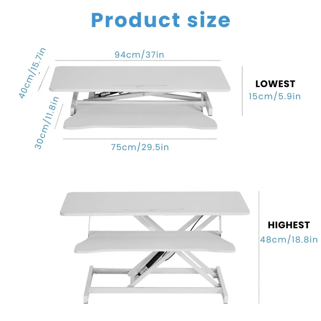 Standing Desk Riser Dual-Tier 37-Inch Sit-Stand Converter