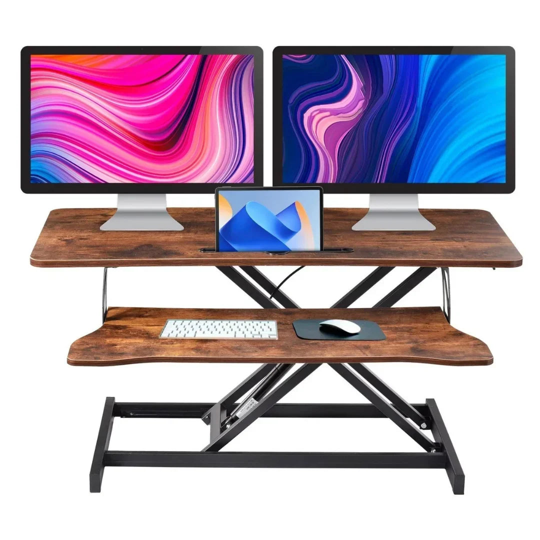 Standing Desk Riser Dual-Tier 37-Inch Sit-Stand Converter