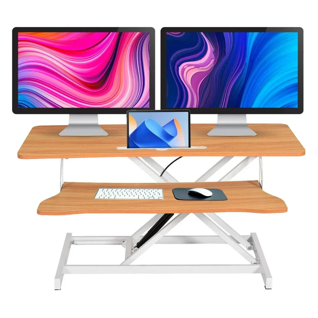Standing Desk Riser Dual-Tier 37-Inch Sit-Stand Converter