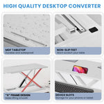 Standing Desk Riser Dual-Tier 37-Inch Sit-Stand Converter