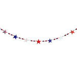 Star Garland Patriotic Red White & Blue Weather-Resistant