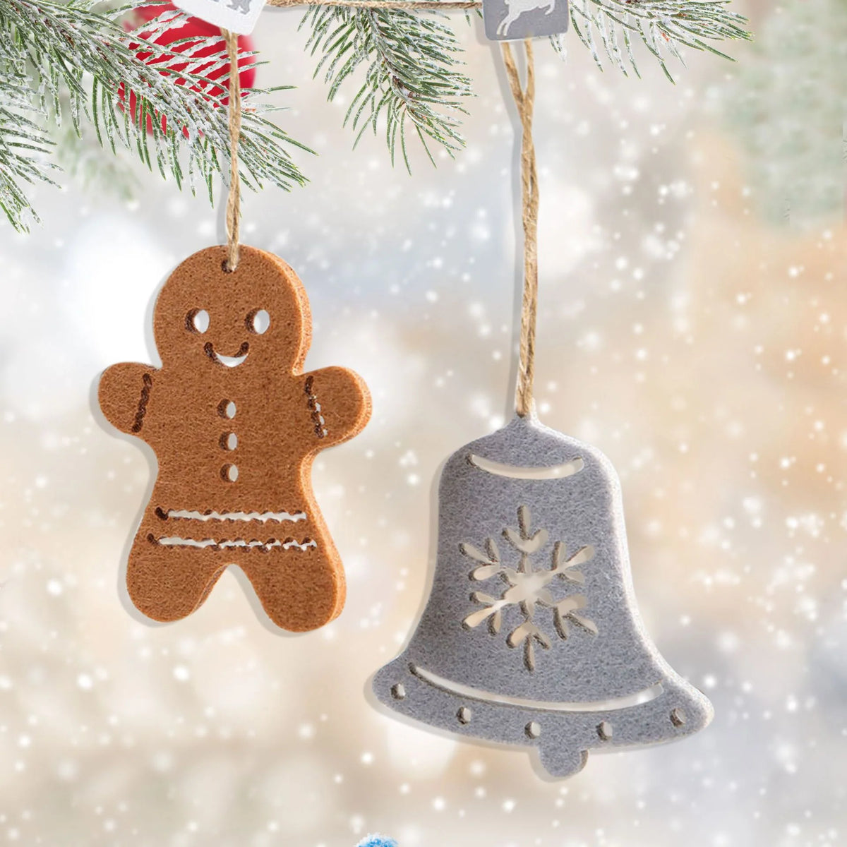 Star Ornament Premium Felt Easy-Hang Cord