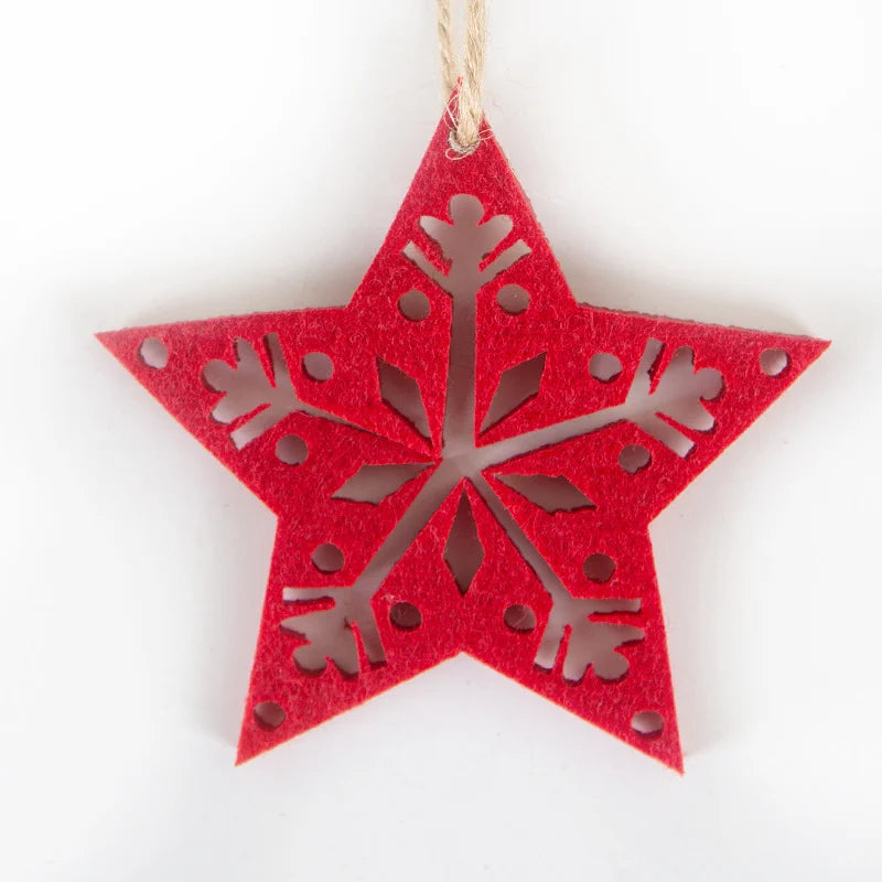 Star Ornament Premium Felt Easy-Hang Cord