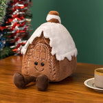 Star Pillow Plush Fleece Embroidered Face & Pom Pom