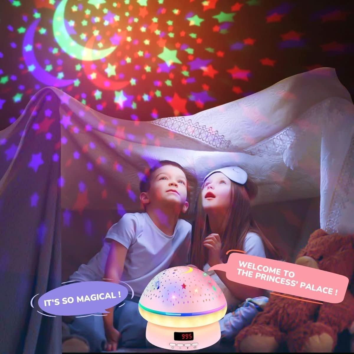 Star Projector 16-Color Rotating With Remote & Timer