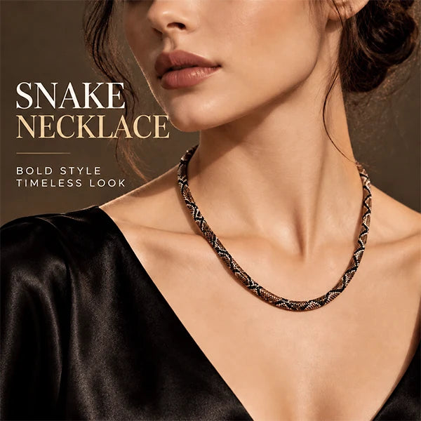Statement Necklace Serpent-Inspired Design Six Color Options