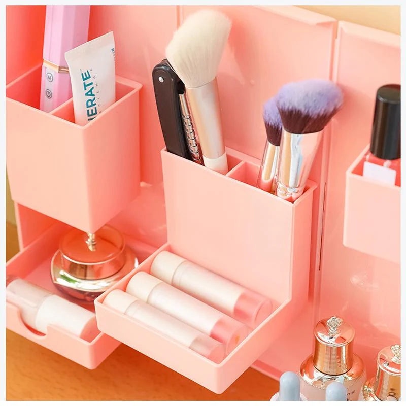 Stationery Organizer Box Foldable Magnetic Multiple Compartments