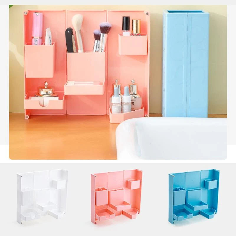 Stationery Organizer Box Foldable Magnetic Multiple Compartments