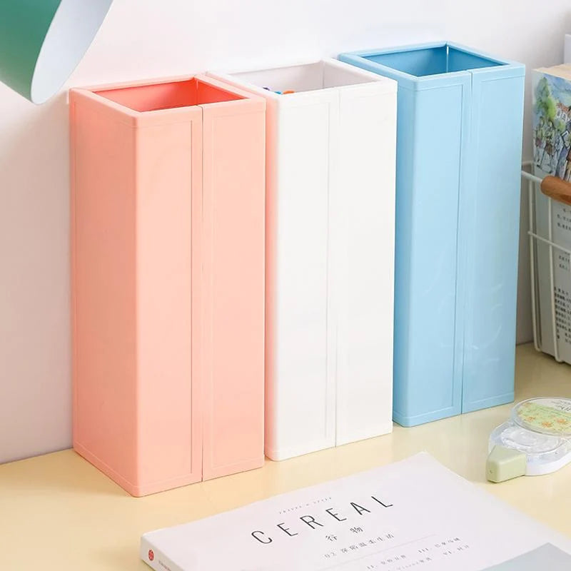 Stationery Organizer Box Foldable Magnetic Multiple Compartments