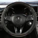 Steering Wheel Cover Honeycomb Non-Slip Grip Synthetic Leather
