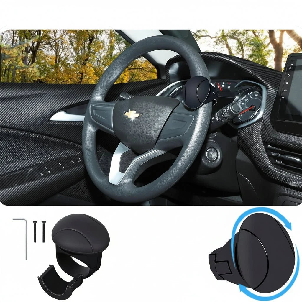 Steering Wheel Spinner Knob 360° Rotation Ergonomic Grip Universal Fit