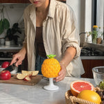 Stemmed Drinking Cup Tropical Fruit Design
