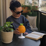 Stemmed Drinking Cup Tropical Fruit Design