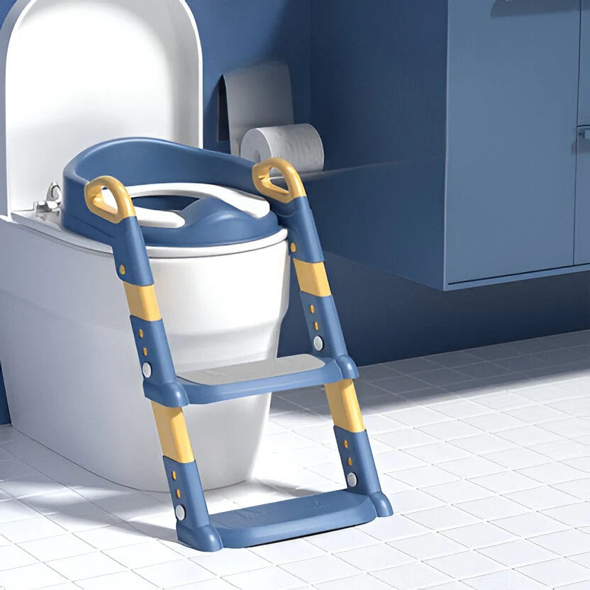 Step Potty Trainer Foldable Built-In Ladder Stable Base