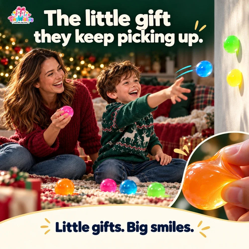 Sticky Ball Toy Glow Effect Assorted Pack of 5 or 10