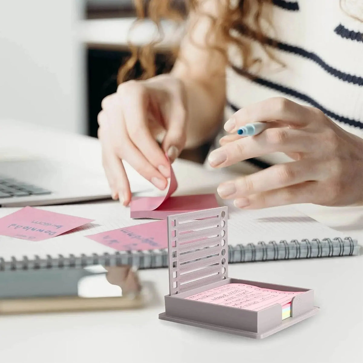 Sticky Note Organizer Compact Smooth Surface & Easy Dispensing