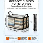 Storage Bags Transparent Double-Zipper Reinforced Handles