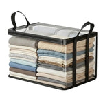 Storage Bags Transparent Double-Zipper Reinforced Handles