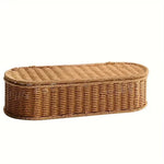 Storage Basket Faux Rattan Woven Dust-Protected