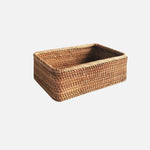 Storage Basket Handwoven Natural Rattan Lightweight & Sturdy