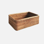 Storage Basket Handwoven Natural Rattan Lightweight & Sturdy