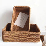 Storage Basket Handwoven Natural Rattan Lightweight & Sturdy