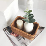 Storage Basket Handwoven Natural Rattan Lightweight & Sturdy