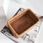 Storage Basket Handwoven Natural Rattan Lightweight & Sturdy