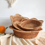 Storage Basket Handwoven Natural Rattan Multi-Size