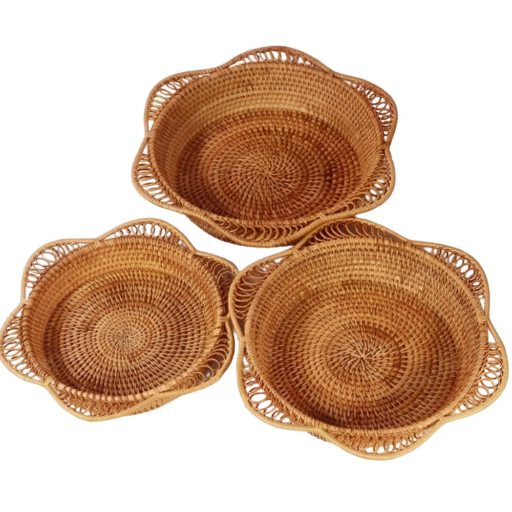 Storage Basket Handwoven Natural Rattan Multi-Size