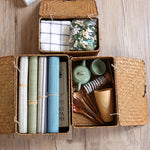 Storage Basket Handwoven Seagrass With Lid