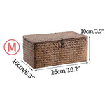 Storage Basket Handwoven Seagrass With Lid
