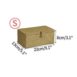 Storage Basket Handwoven Seagrass With Lid