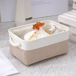 Storage Basket Linen Lightweight Shape-Retaining Wipe-Clean