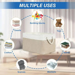 Storage Basket Linen Lightweight Shape-Retaining Wipe-Clean