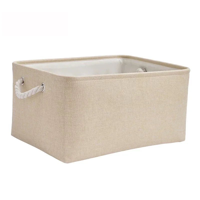 Storage Basket Linen Lightweight Shape-Retaining Wipe-Clean