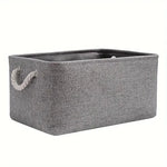 Storage Basket Linen Lightweight Shape-Retaining Wipe-Clean