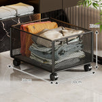 Storage Basket Metal Mesh Stackable With Handle
