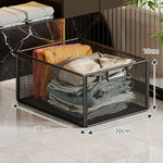 Storage Basket Metal Mesh Stackable With Handle