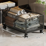 Storage Basket Metal Mesh Stackable With Handle