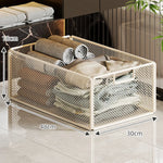 Storage Basket Metal Mesh Stackable With Handle