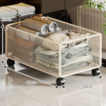 Storage Basket Metal Mesh Stackable With Handle