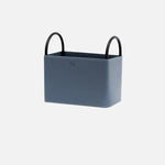 Storage Basket PU Leather Iron Frame With Handles