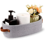 Storage Basket Woven Design Dual Handles Space-Saving