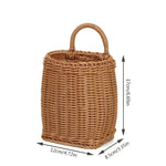 Storage Basket Woven Faux Rattan Hanging Organizer