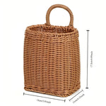 Storage Basket Woven Faux Rattan Hanging Organizer