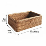 Storage Basket Woven Rattan-Style Three Sizes